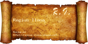 Regius Ilona névjegykártya